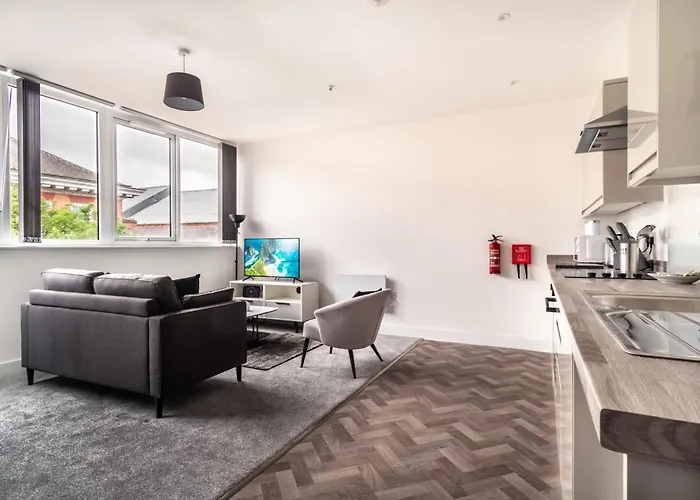 Modern 1 Bed Apartment In Central Wrexham